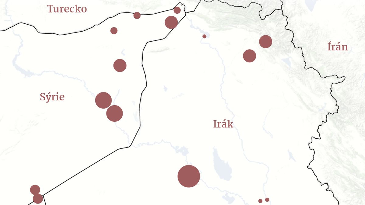 Nejen Jordánsko. Mapa útoků na americké základny na Blízkém východě